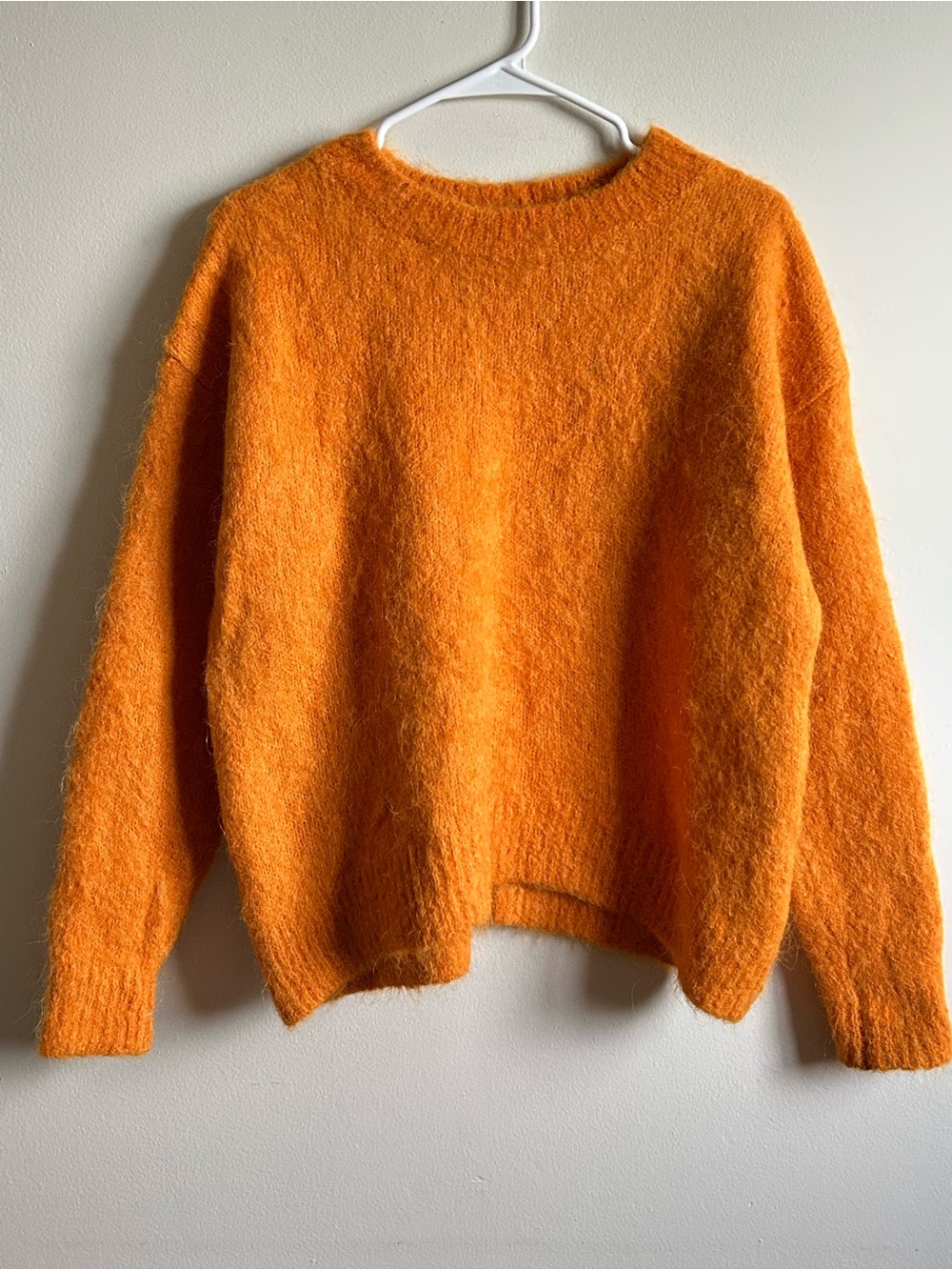 H&M 86% ALPACA Oversize Sweater Bright Orange